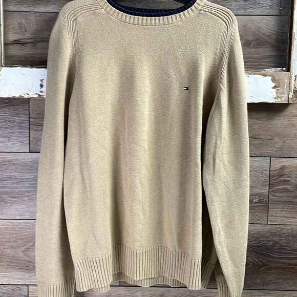 Tommy Hilfiger Men’s Pullover Sweater, Size XL, Tan - Picture 2 of 5